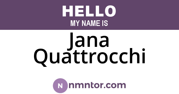 Jana Quattrocchi