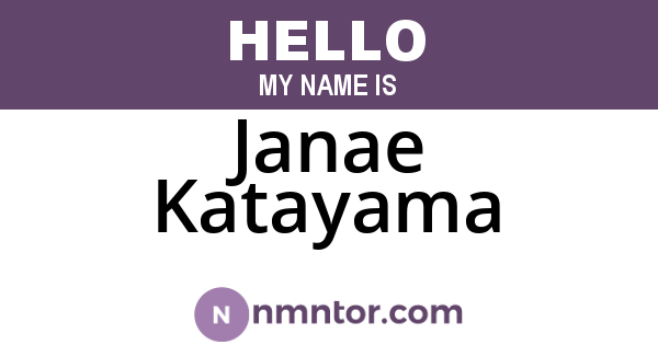 Janae Katayama