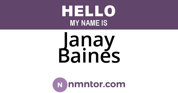 Janay Baines
