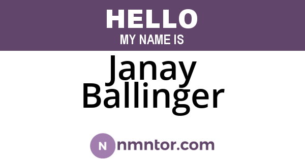 Janay Ballinger