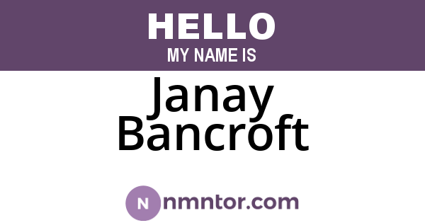Janay Bancroft