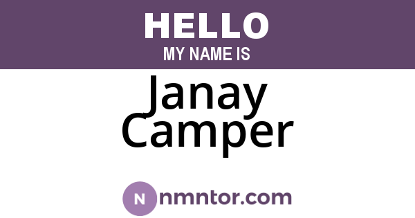Janay Camper