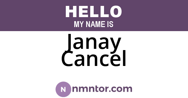 Janay Cancel