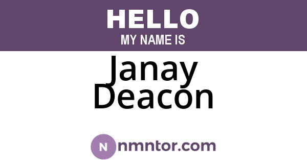 Janay Deacon