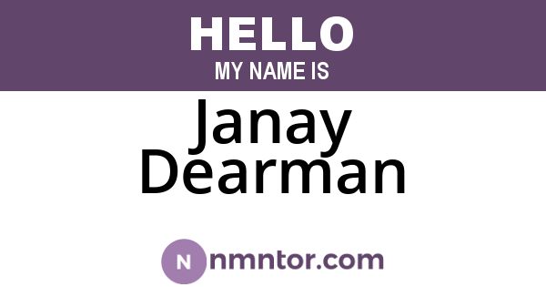 Janay Dearman