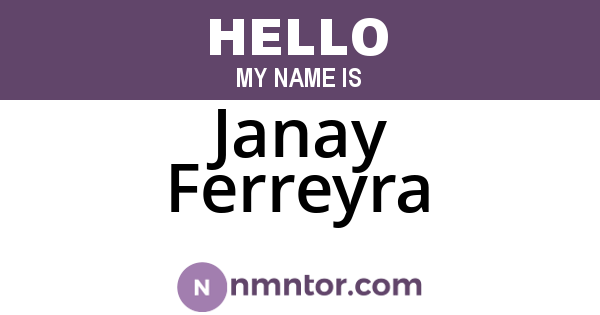 Janay Ferreyra