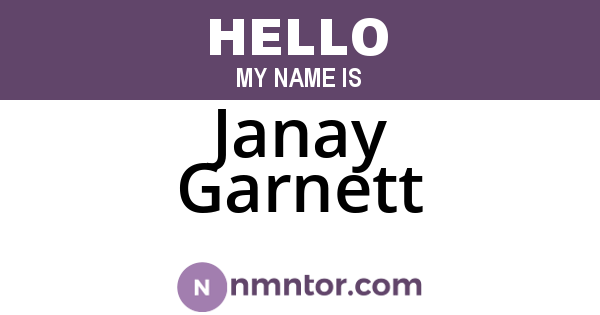 Janay Garnett