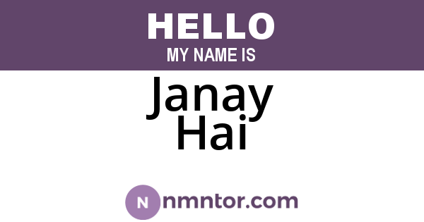 Janay Hai