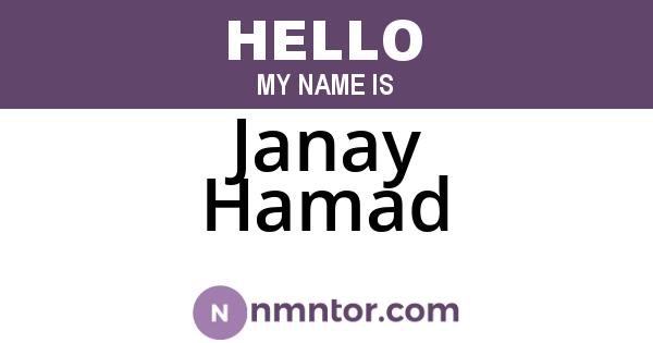 Janay Hamad