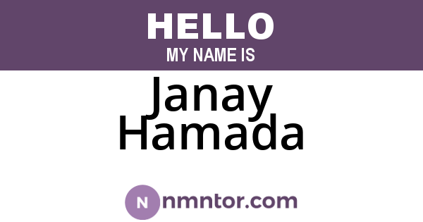 Janay Hamada