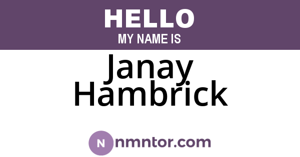 Janay Hambrick