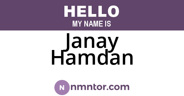 Janay Hamdan