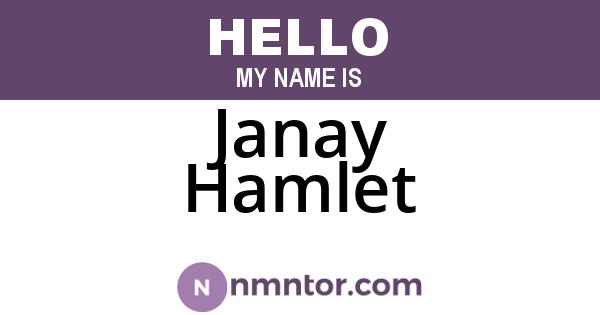 Janay Hamlet