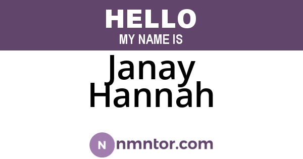 Janay Hannah