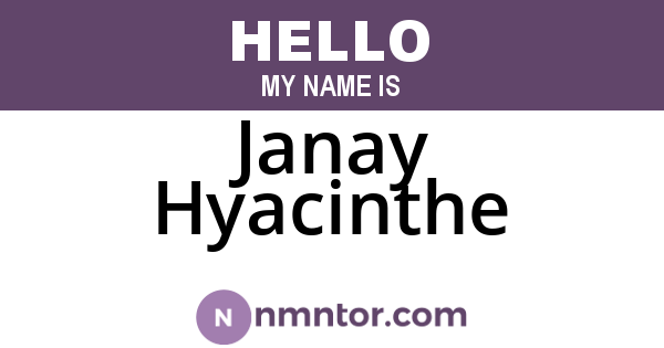 Janay Hyacinthe