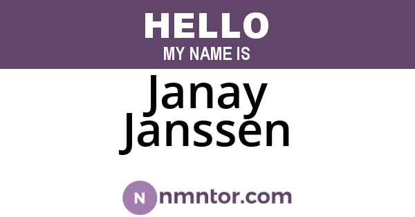 Janay Janssen
