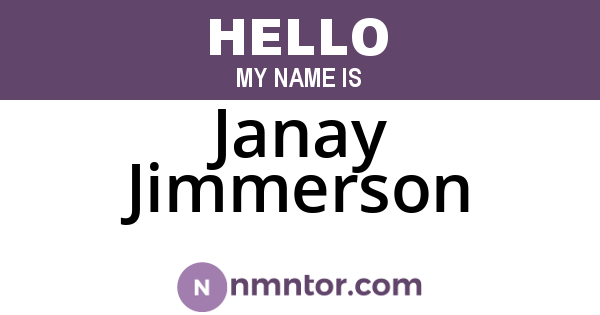 Janay Jimmerson