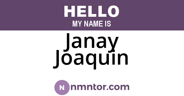 Janay Joaquin