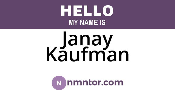 Janay Kaufman