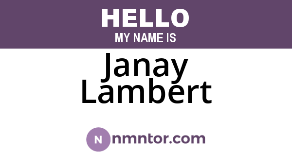 Janay Lambert