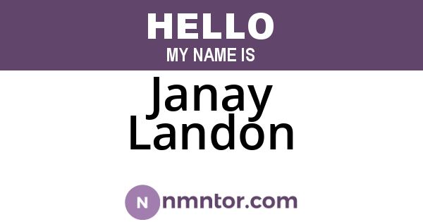 Janay Landon