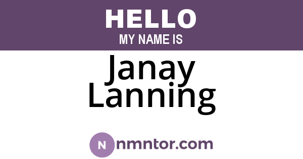 Janay Lanning