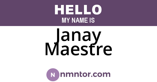 Janay Maestre