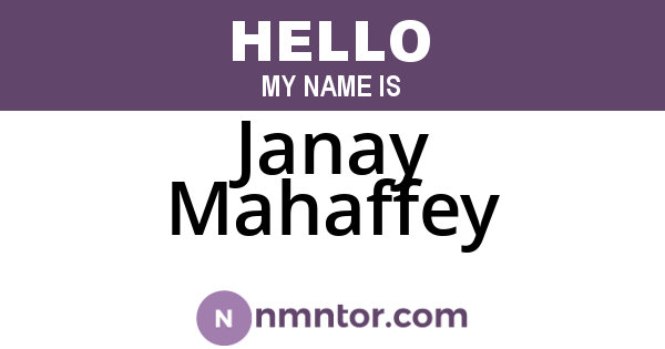Janay Mahaffey