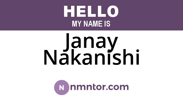 Janay Nakanishi