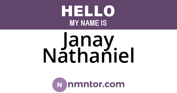 Janay Nathaniel