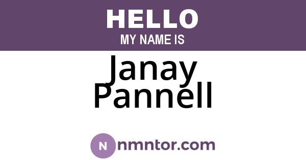 Janay Pannell