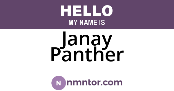 Janay Panther