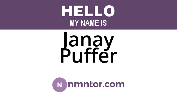 Janay Puffer
