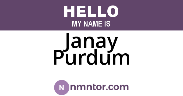 Janay Purdum