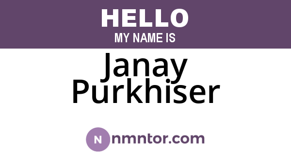 Janay Purkhiser