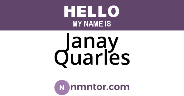 Janay Quarles