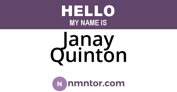 Janay Quinton