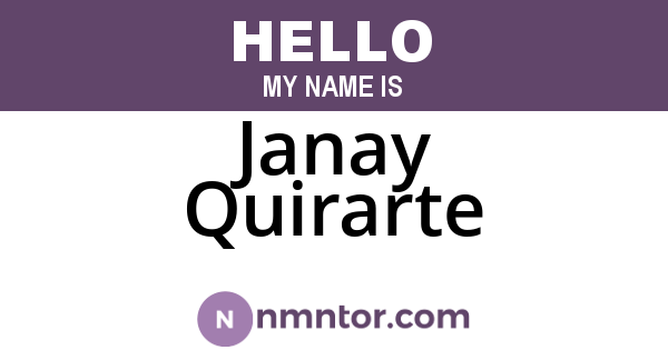 Janay Quirarte
