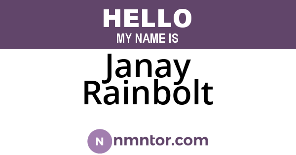 Janay Rainbolt