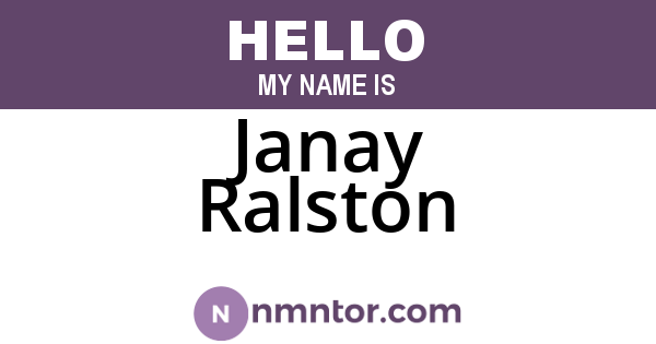 Janay Ralston