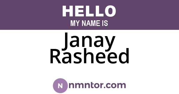 Janay Rasheed