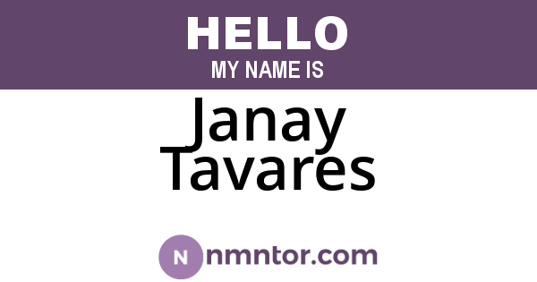 Janay Tavares