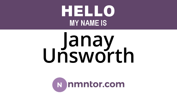 Janay Unsworth