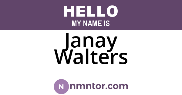 Janay Walters
