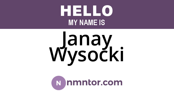 Janay Wysocki