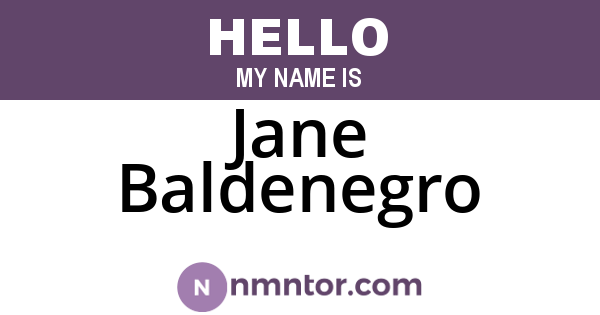 Jane Baldenegro