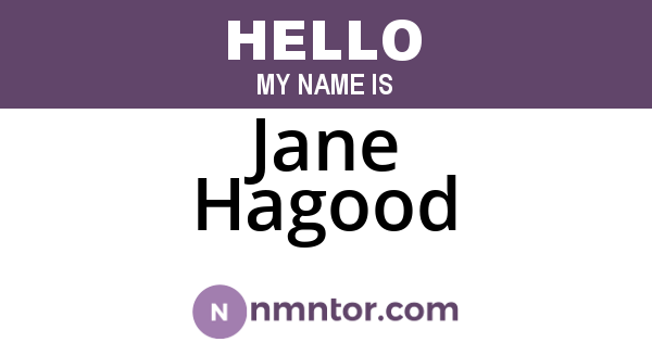 Jane Hagood