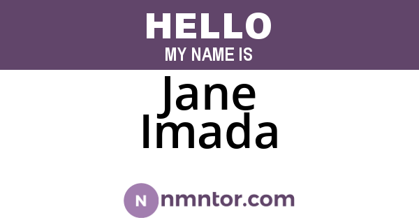 Jane Imada
