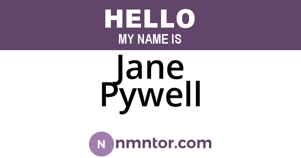 Jane Pywell