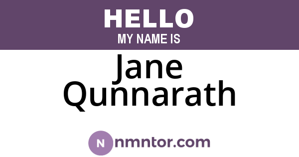 Jane Qunnarath
